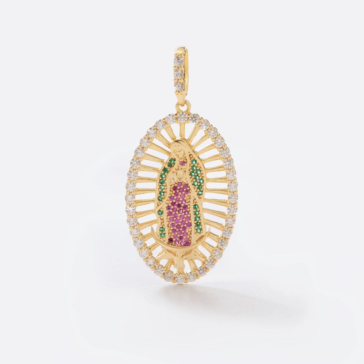 22146 - Dije Virgen Guadalupe Swarovski Colores